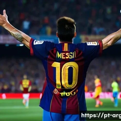 아르헨티나 유명 축구 선수 - **Prompt: The Rise of a Legend: Barcelona's Golden Era**
    "A vibrant, dynamic, full-body action s...